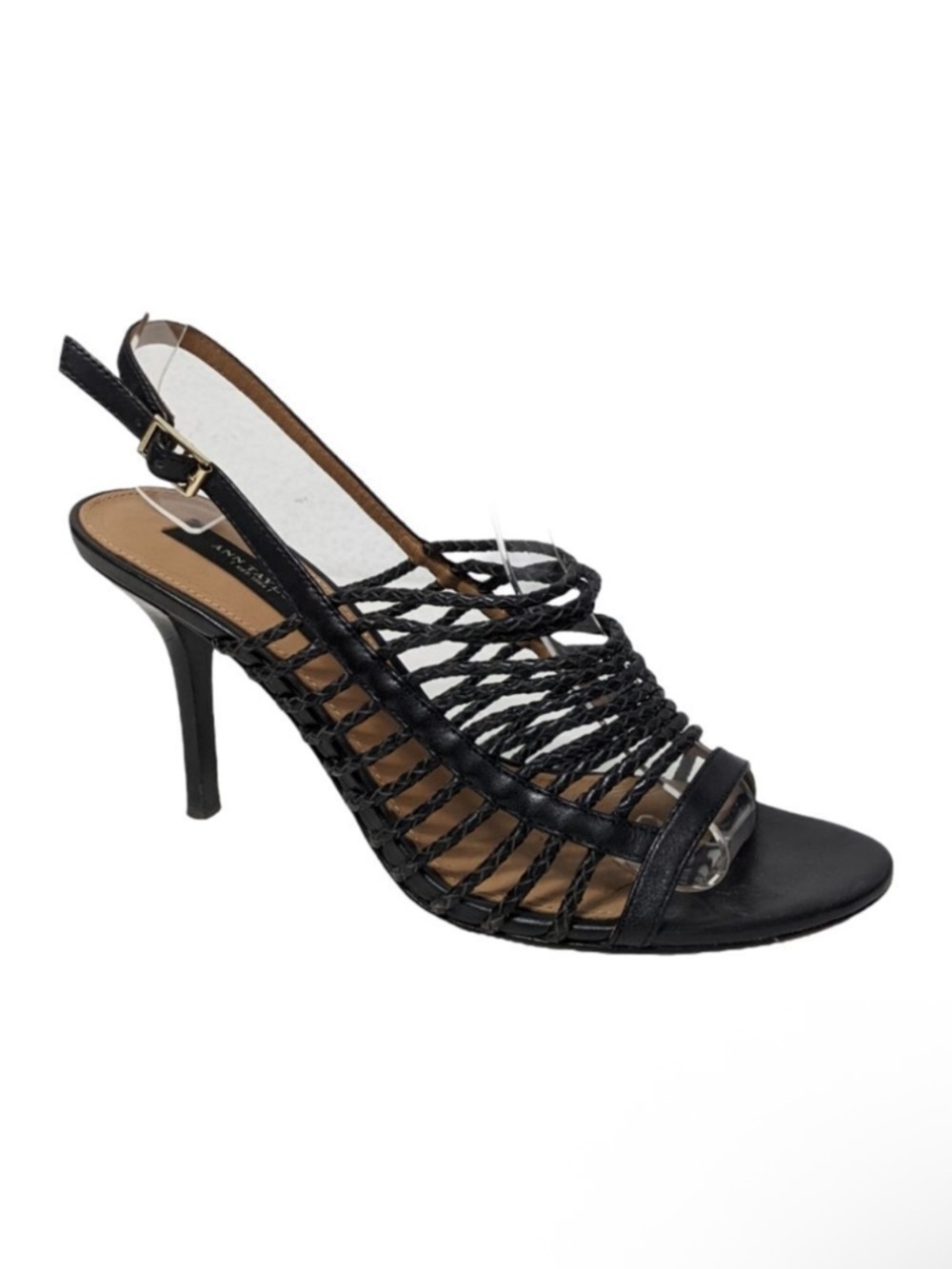 ANN TAYLOR Braided Strappy Leather Heels 6.5